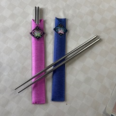 韓国　銀箸セットの画像