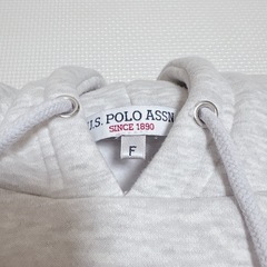 U.S. POLO ASSN. パーカー フーディ 裏起毛 ライトグレー フリーサイズ FREE スウェット プルオーバーパーカーの画像