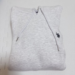U.S. POLO ASSN. パーカー フーディ 裏起毛 ライトグレー フリーサイズ FREE スウェット プルオーバーパーカーの画像