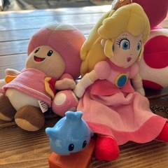 スーパマリオ　ヨッシー　ピーチ　キノピオ　ぬいぐるみおまとめの画像