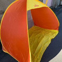 Montagna ワンタッチ メッシュサンシェードテント オレンジ イエローの画像