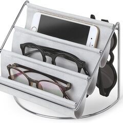 umbra（アンブラ）リモコンラック 多機能収納 卓上オーガナイザー HAMMOCK（ハンモック）S グレー 21009653918の画像