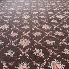 花柄カーペット　約182cm✖️182cmの画像