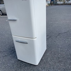 北九州市内配送無料　保証付き エディオン 冷蔵庫 149L レトロ調 ANG-RE151-A1 2019年製の画像