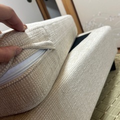 ソファ　脚置き　アイボリー　足置き　の画像