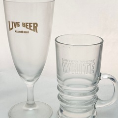 【未使用】レトログラス10個 サントリー ノベルティの画像