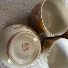 九谷焼き湯呑み5個の画像