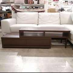 テレビボード テレビ台 スライド AVローボード 台 ブラウン 木 茶色 収納の画像