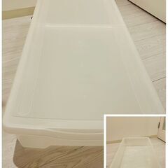 アイリスオーヤマ・ベッド下収納ケース半透明【4個セット】差し上げます。の画像