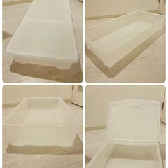 アイリスオーヤマ・ベッド下収納ケース半透明【4個セット】差し上げます。の画像