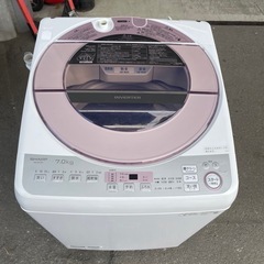 北九州市内配送無料　保証付き ES-GV7D-P 全自動洗濯機 ピンク系 [洗濯7.0kg /乾燥機能無 /上開き]の画像