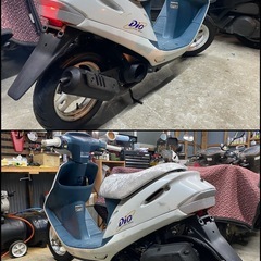 HONDA ディオ　AF27  軽整備 カスタム済み🔧　走る曲がる止まるOK‼️ 登録書類有り　2スト　スクーター　カスタムベース　通勤　通学等にも　ホンダ　旧車の画像