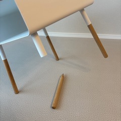 サイドテーブル　アイアン素材　ホワイト木目の画像