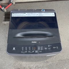 北九州市内配送無料　保証付き ハイアール2023年製全自動洗濯機 ブラック JW-U55L-K [洗濯5.5kg /簡易乾燥(送風機能) /上開き]の画像