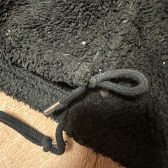 黒 フリース LL 裾ドローコード付きの画像