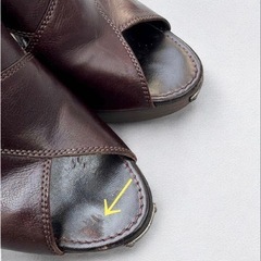 YSL ミュール サンダル 22cm ブラウン イヴサンローラン リヴゴーシュ ハイヒールの画像