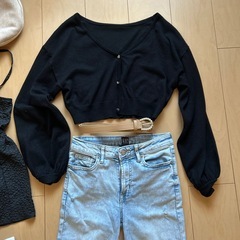 【引き取り限定】豪華6点セット✨フレアデニム・カーデ・キャミ・スカート・帽子・ベルトの画像