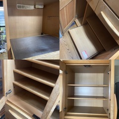 木製 食器棚 レンジボードの画像