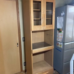 木製 食器棚 レンジボードの画像