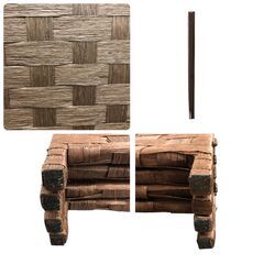 25R557 ジ 4連 パーテーション ブラウン 衝立 間仕切り 中古品の画像