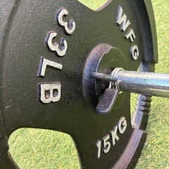 Wシャフト バーベル 30kgプレート付きの画像