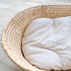 【美品】PUPPAPUPO クーファン＋抱っこ布団  天竺ニット 綿100% クーファン クーハン だっこふとん 背中スイッチの画像