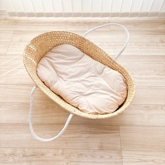 【美品】PUPPAPUPO クーファン＋抱っこ布団  天竺ニット 綿100% クーファン クーハン だっこふとん 背中スイッチの画像