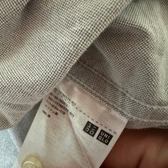 ユニクロ グレー ネルシャツ XLの画像