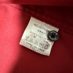 赤 Dickies 半袖シャツ L 刺繍入り 襟付きの画像