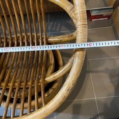 イス　ラタン調　回転式の画像