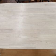 ★リユースのサカイ水戸店★ 山新 ダイニングテーブル ライトベージュ H70.5×D80×W134 クリーニング済み MT6936の画像