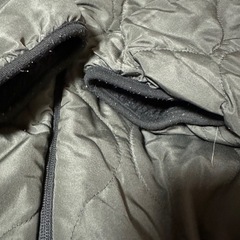 黒×カーキ リバーシブル ジャケット L フリース×キルティングの画像