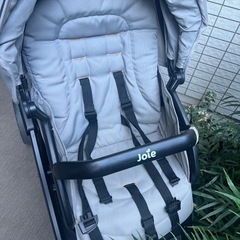 Joie(ジョイー) 2人乗りベビーカー エヴァライトデュオ グレー　レインカバー付きの画像