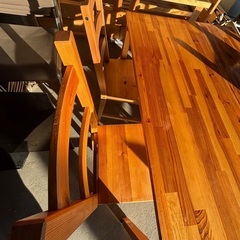 ダイニングテーブルと椅子4脚になります、の画像