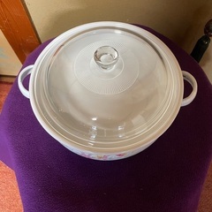 ガラス蓋つきホーロー両手鍋の画像