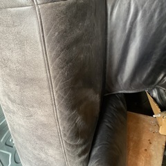 ドイツ製 本革  革張りソファー　2メートルくらいの幅の画像
