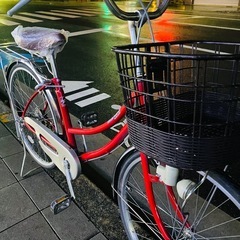 26インチのママチャリ。ハンドル泥よけステンレス製なのでサビに強い。防犯登録も込みなので面倒なく乗れますの画像