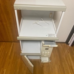 エムケー精工 米びつ付きレンジ台　美品の画像