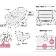 0歳児おふろ用品　沐浴バス&おふろマットの画像
