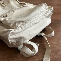 無印良品　MUJI 撥水オーガニックコットン　サイドポケット付　リュックサックの画像