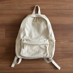 無印良品　MUJI 撥水オーガニックコットン　サイドポケット付　リュックサックの画像