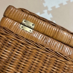 籐のバスケット　横44奥行31高さ18程度の画像