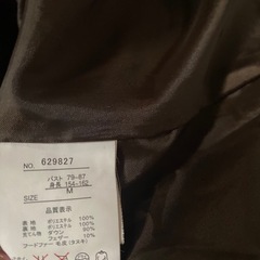 ロングダウンコート　茶色の画像