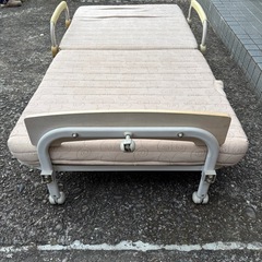 手すりつき  折りたたみシングルベッドの画像