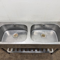 アズマ　azuma　ステンレス　業務用　2層シンク流し台　厨房　飲食店　W１２００ｘD４５０ｘH８００ｍｍの画像