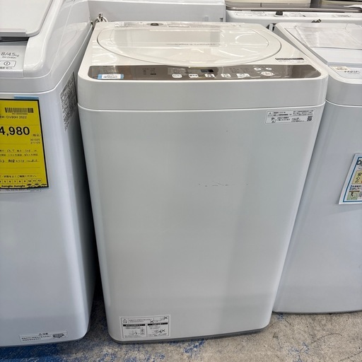 【ジャングル深井店】★洗濯機 シャープ ES-GE5EJ 2021年式 5.5KG 家電 堺市 深井 【FU3191】