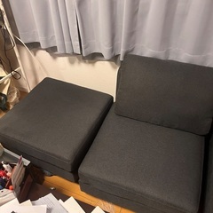 ブランド:LOWYA 3人掛けL字カウチソファーの画像