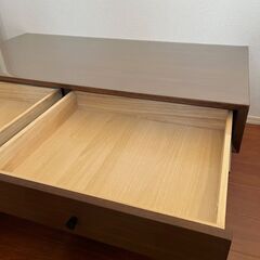 【ニトリ】引き出し付きローテーブルの画像
