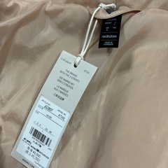 adidas フリースジャケット L ベージュ/ホワイトの画像