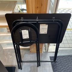 【折りたたみテーブル椅子セット】【カインズ】クリーニング済み【管理番号1230】野の画像